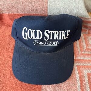 Vintage 90s Gold Strike Casino Resort Navy Trucker Hat